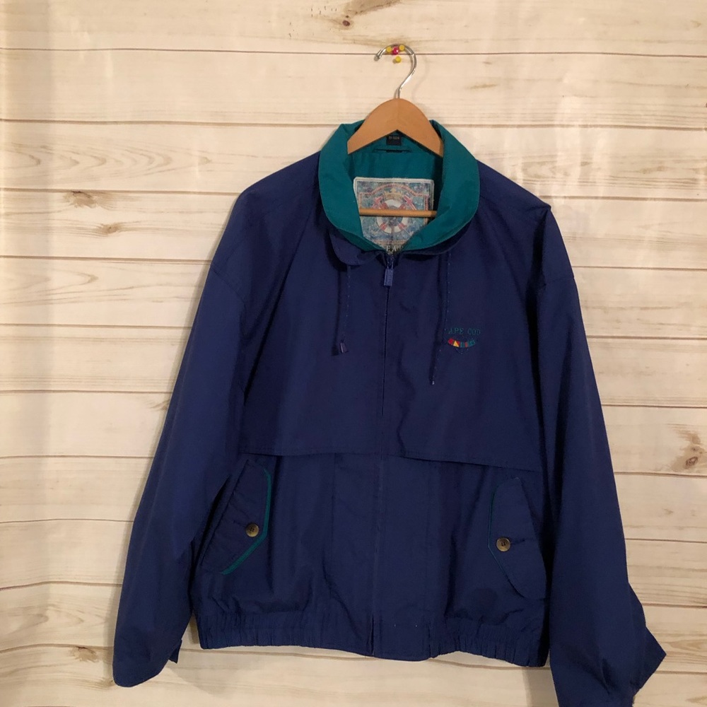 Cape Cod Blue Unisex Windbreaker Jacket Size XL